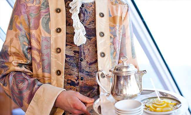 crystal cruises - on board accommodations - afternoon tea